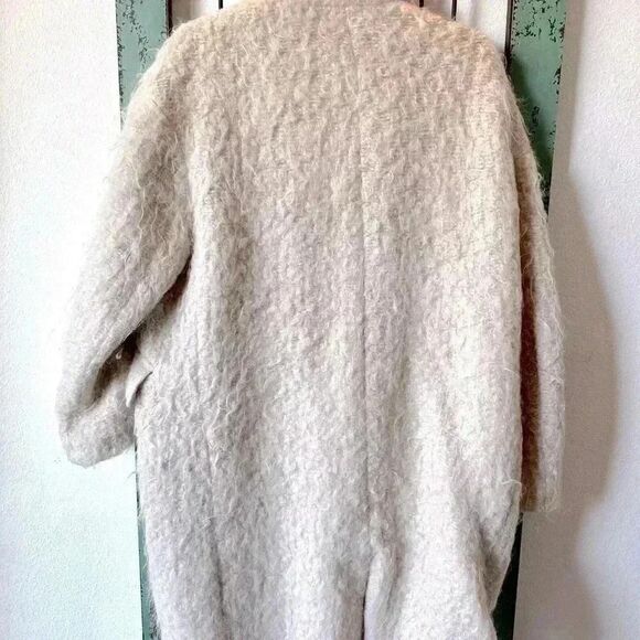 H&M full double breasted full length pale pink wool mix jacket. - Picture 7 of 9